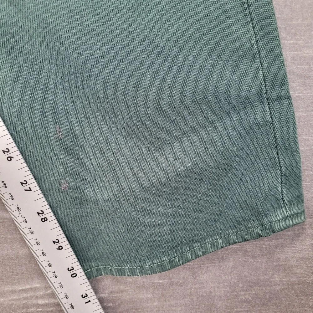 Levis 501 Original Fit Jeans Mens 32x30 Dark Spruce Green‎ Denim New Flaw